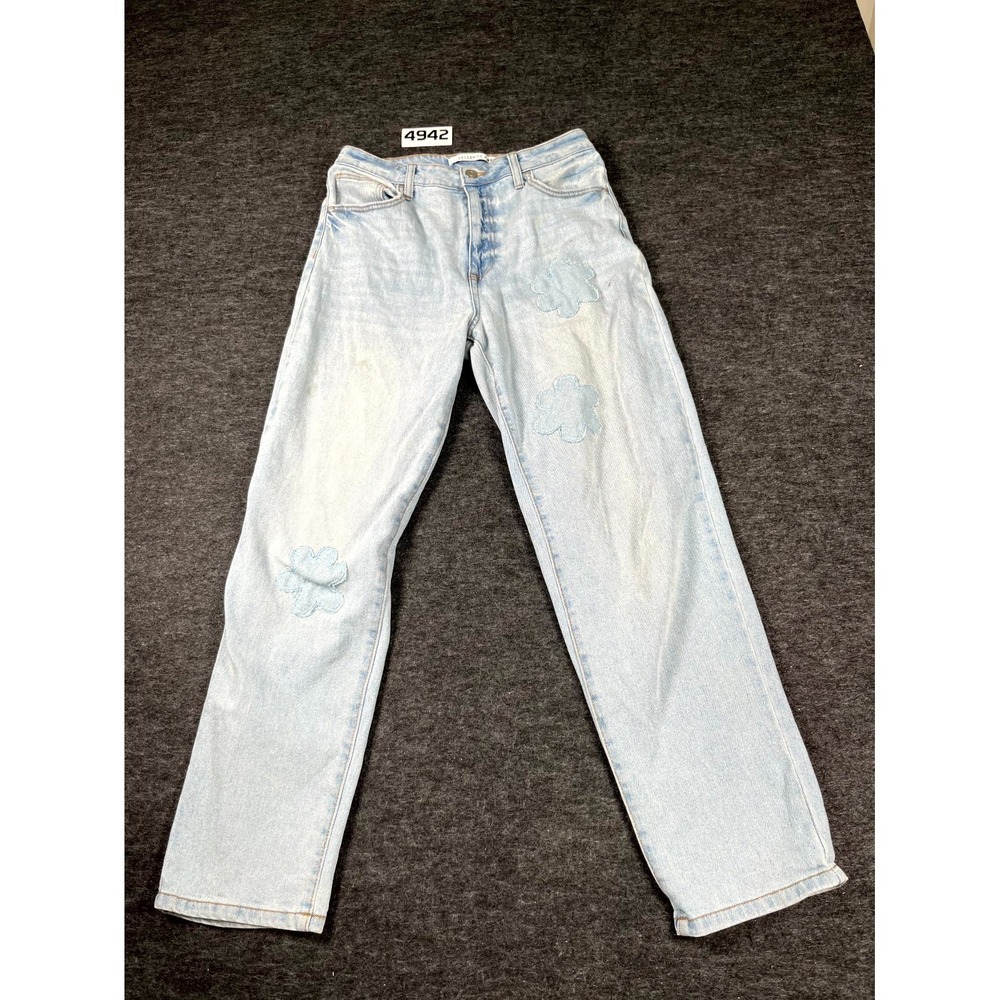 Celebrity Pink Jeans Womens 9/29 Blue Denim Patch Floral Cotton Medium Wash